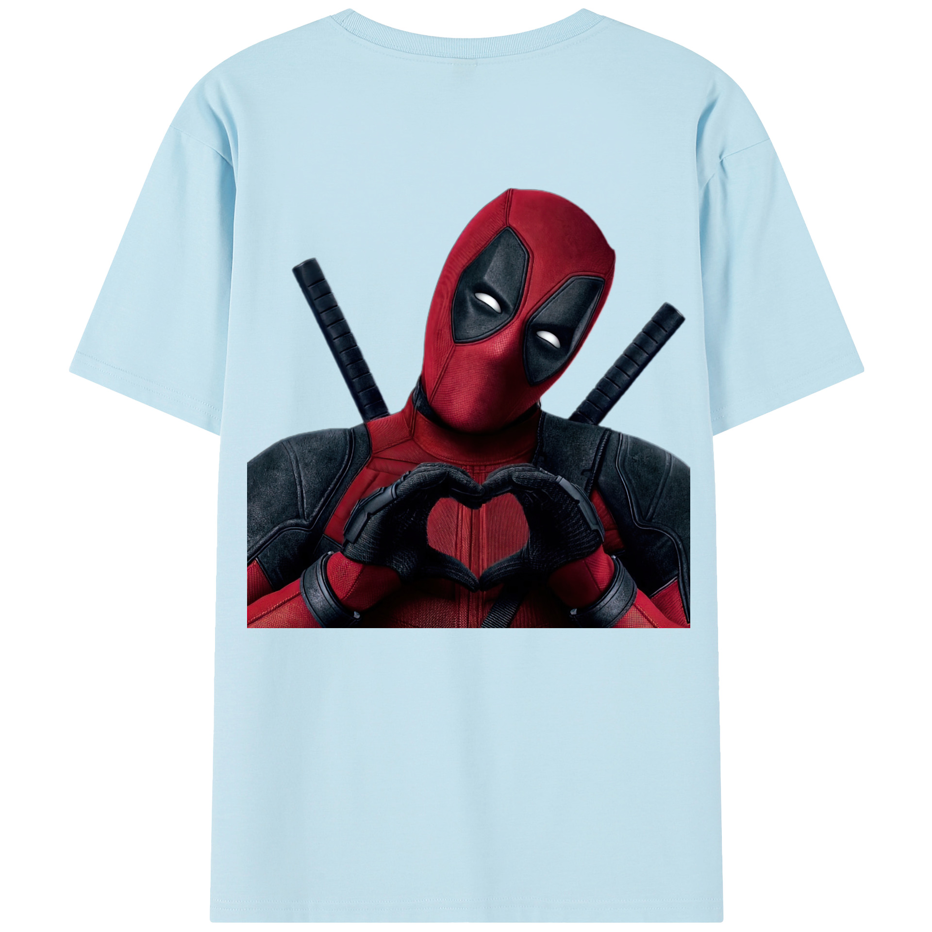 （画像用） Deadpool デッドプール 綿100％半袖Tシャツ（背面プリント）